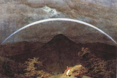 Caspar David Friedrich Mountain Landscape with Rainbow (mk10) Germany oil painting art